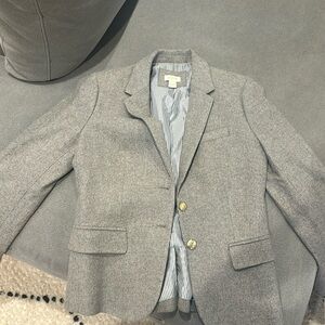 Gray wool mix blazer